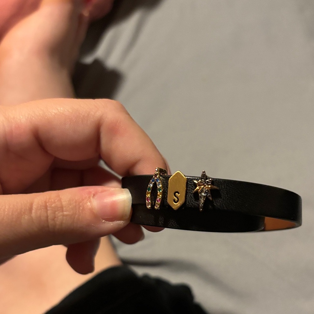 Women Gold and Black Wrap Bracelet